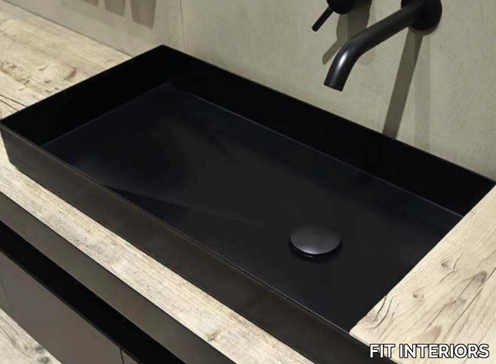 LAMINA - Rectangular metal washbasin _ FIT INTERIORS