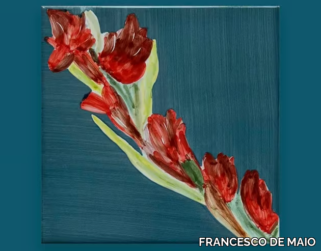 GLADIOLI - Handmade faïence wall tiles _ FRANCESCO DE MAIO