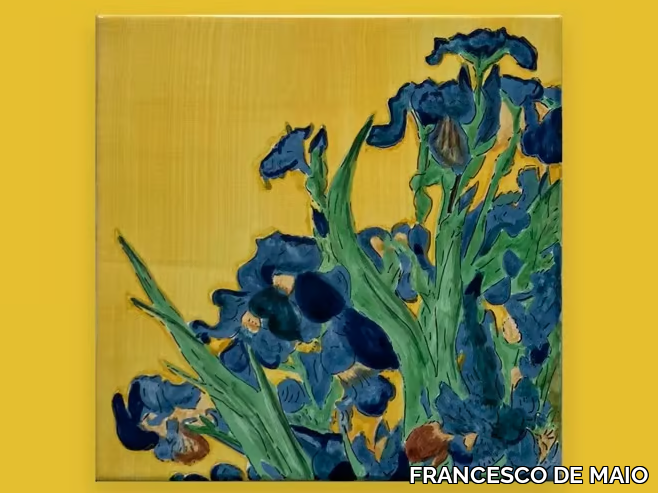 IRISES - Handmade faïence wall tiles _ FRANCESCO DE MAIO