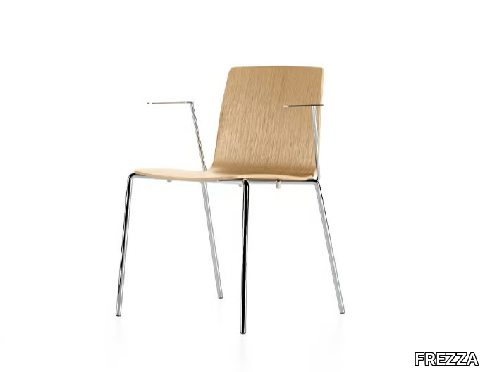 YO - Multi-layer wood chair with armrests _ FREZZA