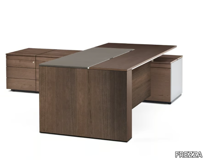 ONO - Sectional wooden office desk with drawers _ FREZZA