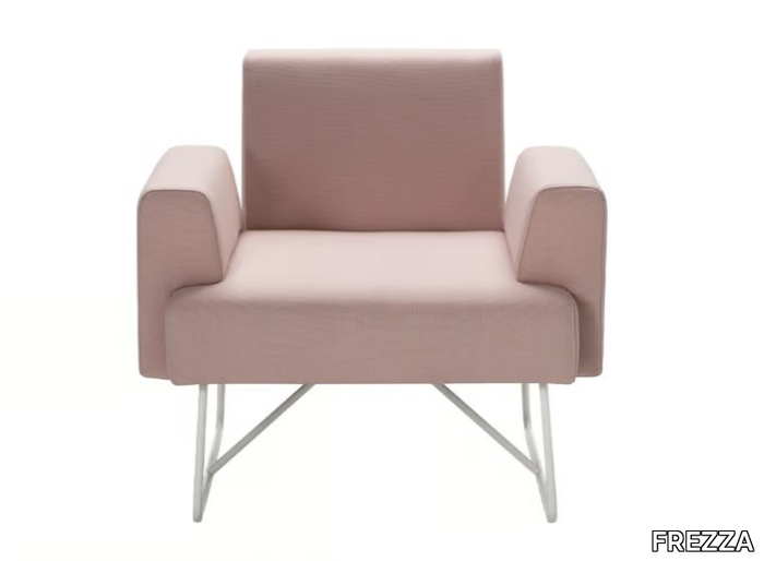 FEDRA - Upholstered fabric armchair with armrests _ FREZZA