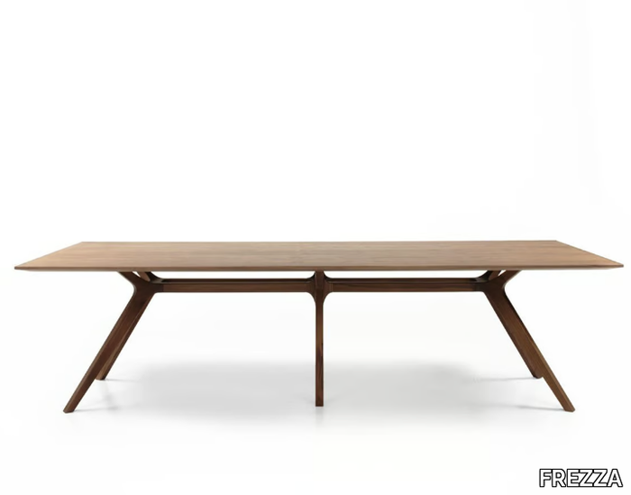 DR - Rectangular wood veneer meeting table _ FREZZA