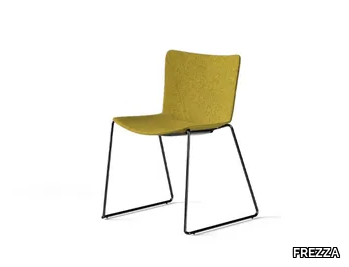 POPPEA - Stackable sled base fabric chair _ FREZZA