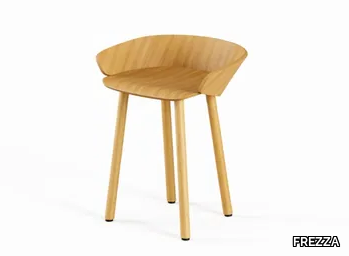 KARL - Low wooden stool _ FREZZA