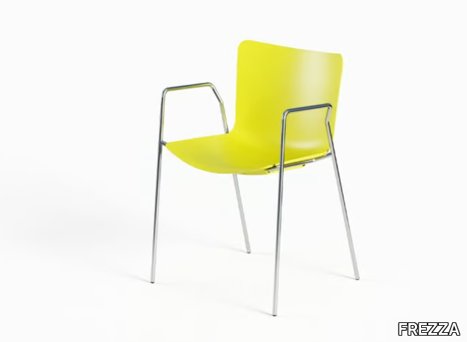 POPPEA - Stackable polypropylene chair with armrests _ FREZZA