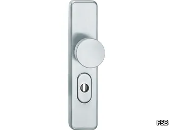 FSB 7376 - Door knob with lock on back plate _ FSB