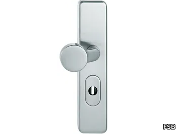 FSB 7379 - Door knob with lock on back plate _ FSB