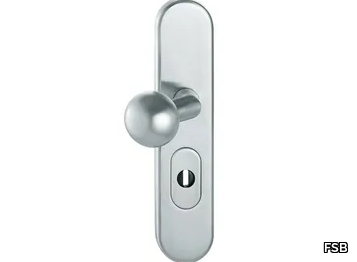 FSB 7383 - Door knob with lock on back plate _ FSB