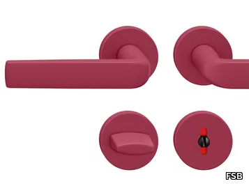 FSB 12 1267 - Powder coated aluminium door handle on rose _ FSB