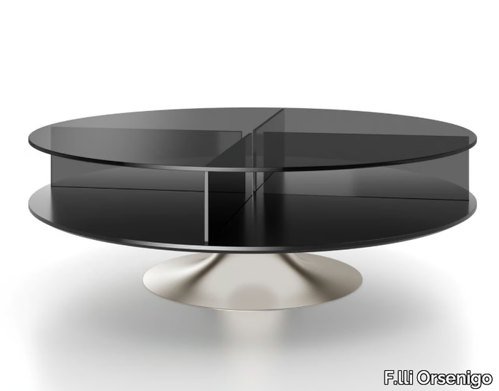 GIRABOX - Swivel round glass coffee table _ F.lli Orsenigo