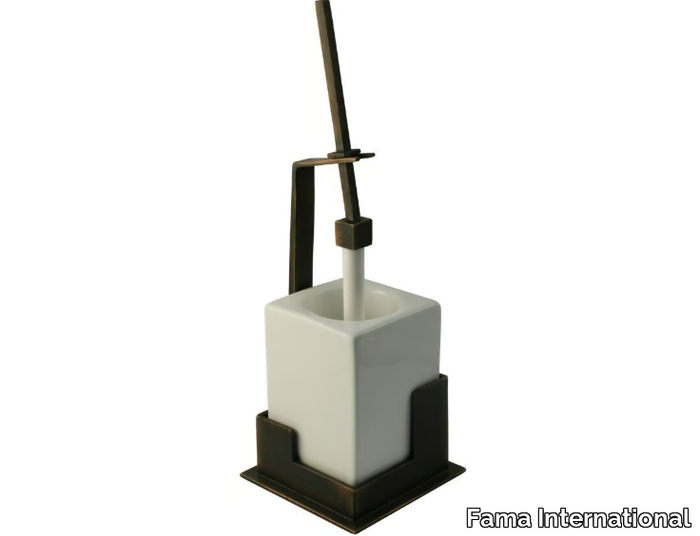 THERMAE - Bronze and ceramic toilet brush _ Fama International