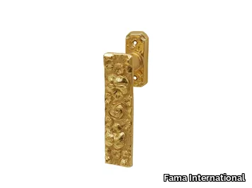 FLOWER FL DK - DK brass window handle on rose _ Fama International