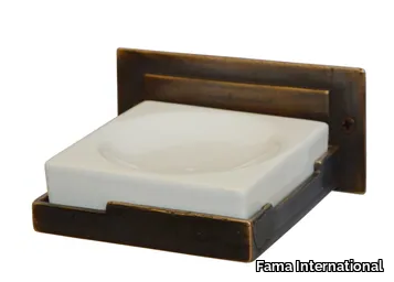 THERMAE - Wall-mounted bronze and ceramic soap dish _ Fama International