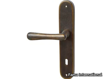 ELEGANT-1 - Bronze door handle on back plate _ Fama International