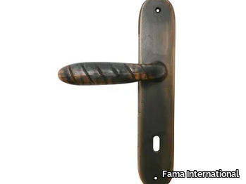 GAUDIUM MG3211 - Bronze door handle on back plate _ Fama International