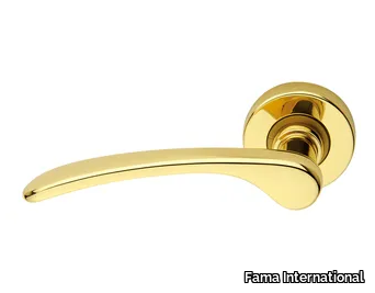 ITALIAN DESIGN - FIORDALISO - Brass door handle on rose _ Fama International