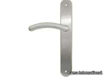 ITALIAN DESIGN - GENZIANA-PLACCA - Brass door handle on back plate _ Fama International