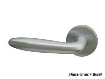 ITALIAN DESIGN - LAVANDA - Brass door handle on rose _ Fama International