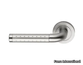 ITALIAN DESIGN - STARLIGHT - Brass door handle on rose _ Fama International