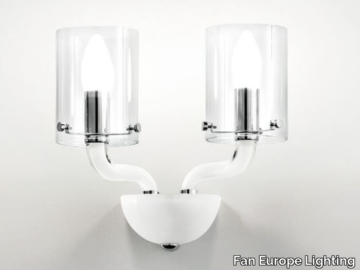 AURORA - Blown glass wall lamp with fixed arm _ Fan Europe Lighting