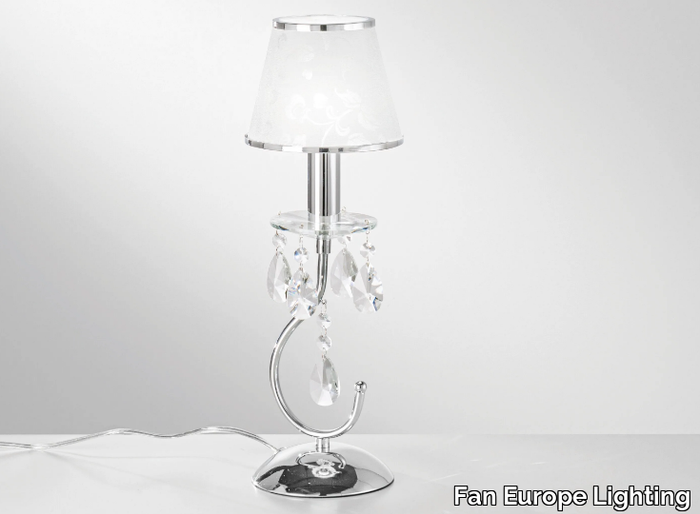 BOEME - Chrome plated table lamp with crystals _ Fan Europe Lighting