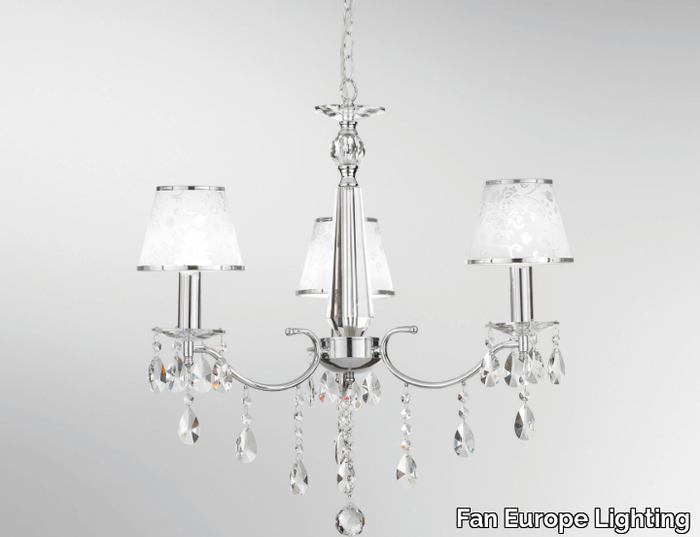 BOEME - Chrome plated chandelier with crystals _ Fan Europe Lighting