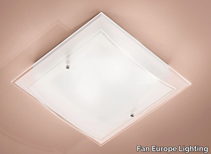 DRITTA-CURVA - Glass ceiling light _ Fan Europe Lighting