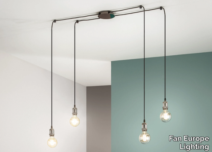 GROOVE - Adjustable fabric pendant lamp _ Fan Europe Lighting
