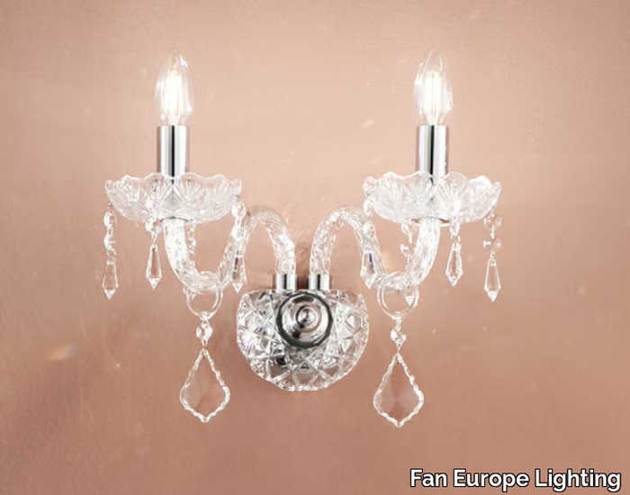 INCANTO - Glass wall lamp with crystals _ Fan Europe Lighting