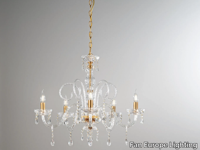 MONALISA - Glass chandelier with crystals _ Fan Europe Lighting