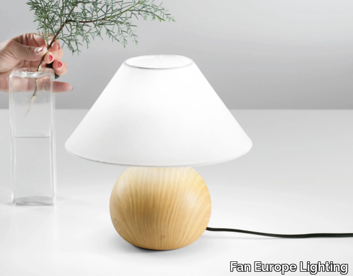 PINO / ROVERE - Ceramic and fabric table lamp _ Fan Europe Lighting