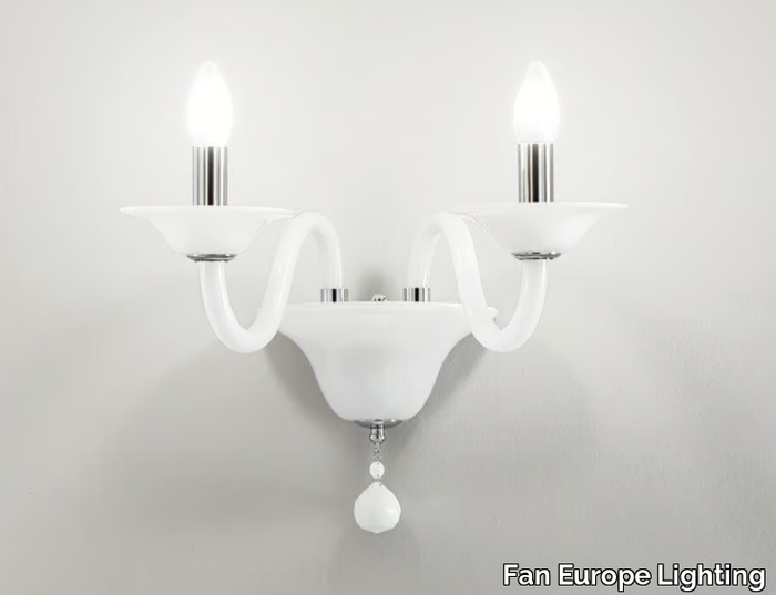 SOFFIO - Blown glass wall lamp with fixed arm _ Fan Europe Lighting