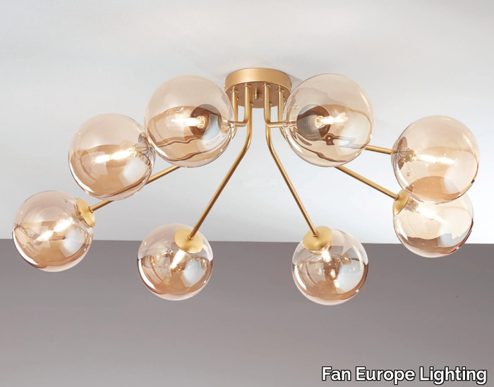 HONEY - LED blown glass and metal ceiling lamp _ Fan Europe Lighting