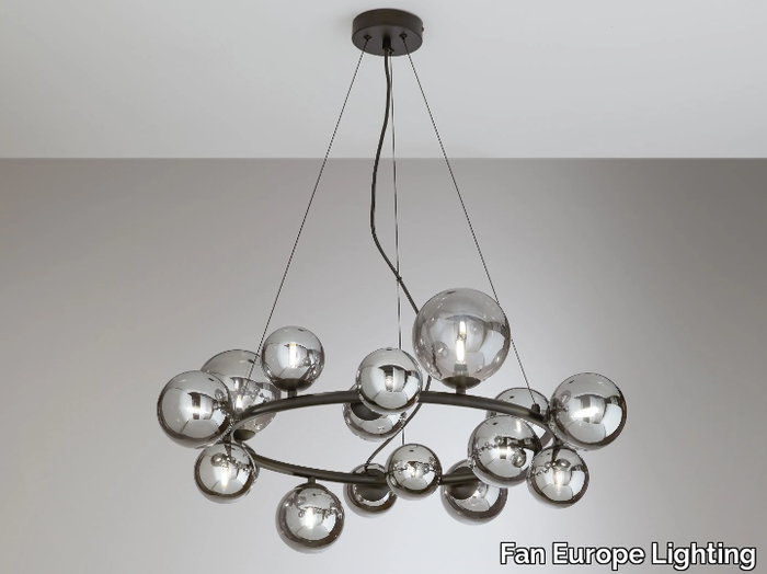 HONEY - LED blown glass and metal pendant lamp _ Fan Europe Lighting
