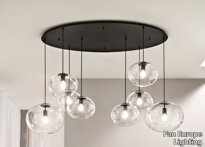 GALAXY - Blown glass pendant lamp _ Fan Europe Lighting