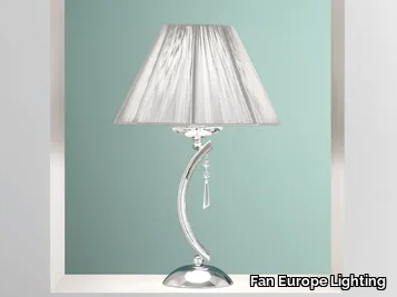 ORCHESTRA - Chrome plated and fabric table lamp _ Fan Europe Lighting