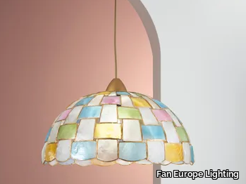 PAULA - Tiffany style mother of pearl pendant lamp _ Fan Europe Lighting