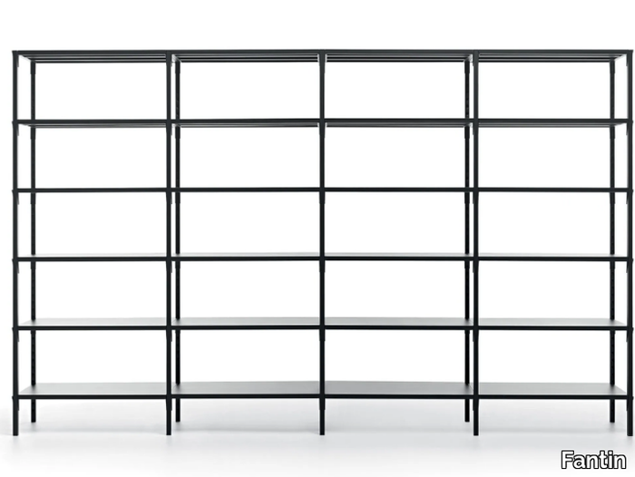 UNO - Open double-sided metal shelving unit _ Fantin