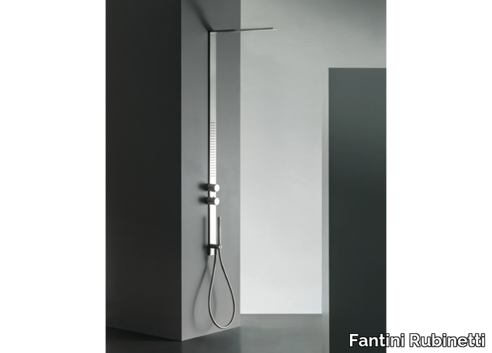 MILANOSLIM - Wall-mounted stainless steel shower panel _ Fantini Rubinetti