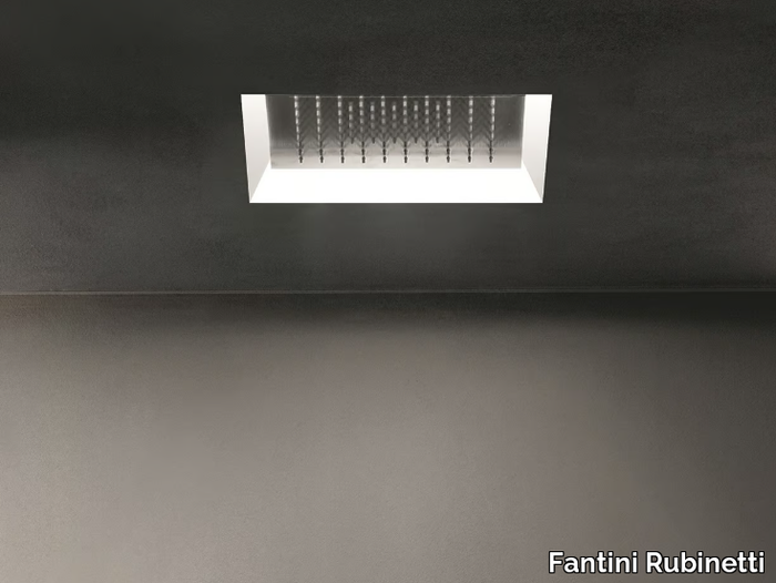 ACQUAFIT 93 K001 - Built-in square overhead shower with chromotherapy _ Fantini Rubinetti