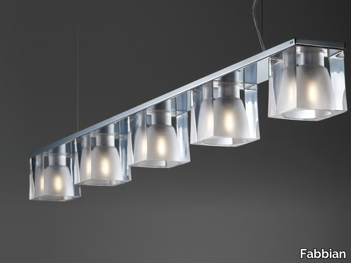 CUBETTO - Crystal pendant lamp _ Fabbian