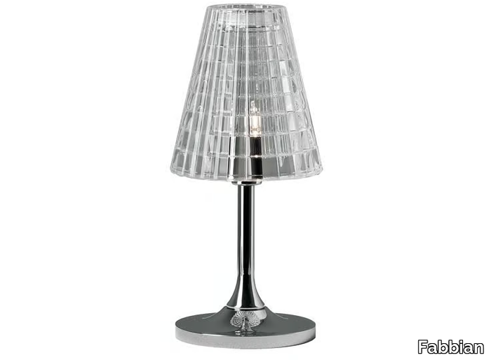 FLOW - Halogen crystal table lamp _ Fabbian