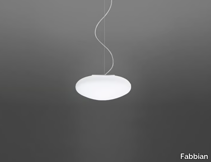 LUMI WHITE - Glass pendant lamp _ Fabbian