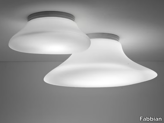 LUMI MYCENA - Halogen fluorescent glass ceiling lamp _ Fabbian