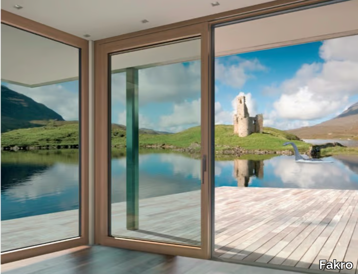 INNOVIEW - Aluminium and wood patio door _ Fakro