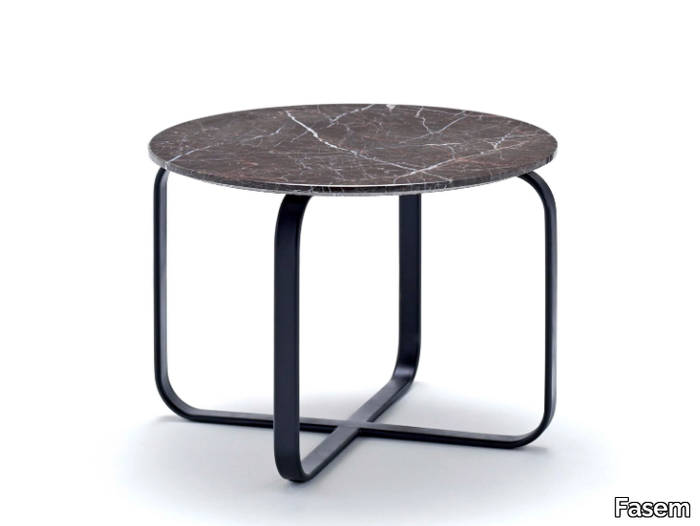 MEZZÉ - Low round steel coffee table _ Fasem