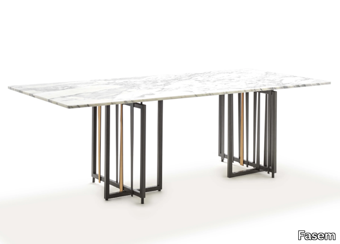 ADELE - Rectangular marble table _ Fasem