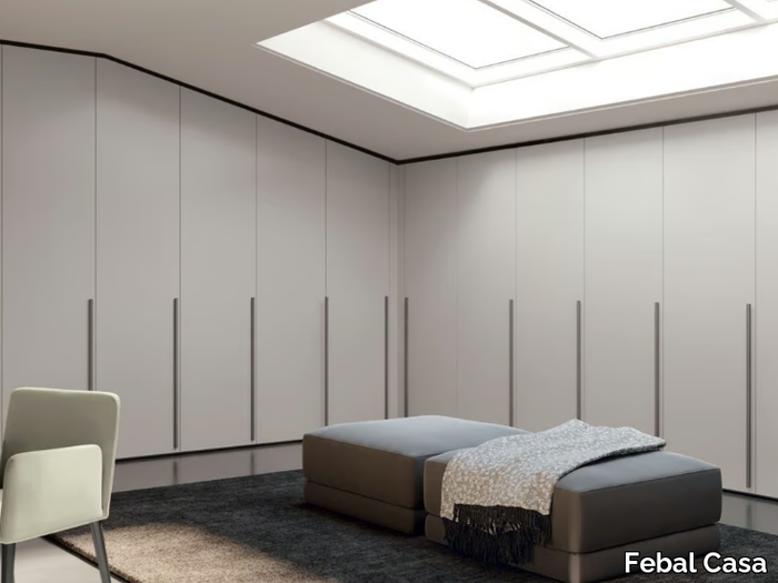 BARRET - Corner melamine-faced chipboard walk-in wardrobe _ Febal Casa