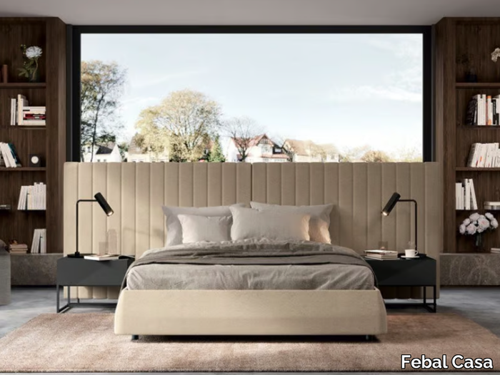 SOFTCASE ROYAL - Upholstered fabric bed with high headboard _ Febal Casa